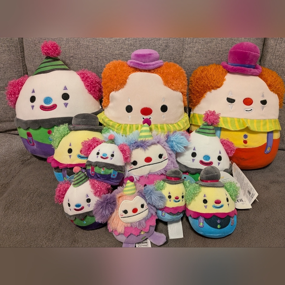 Squishmallows Colorful Clown Plush Collection